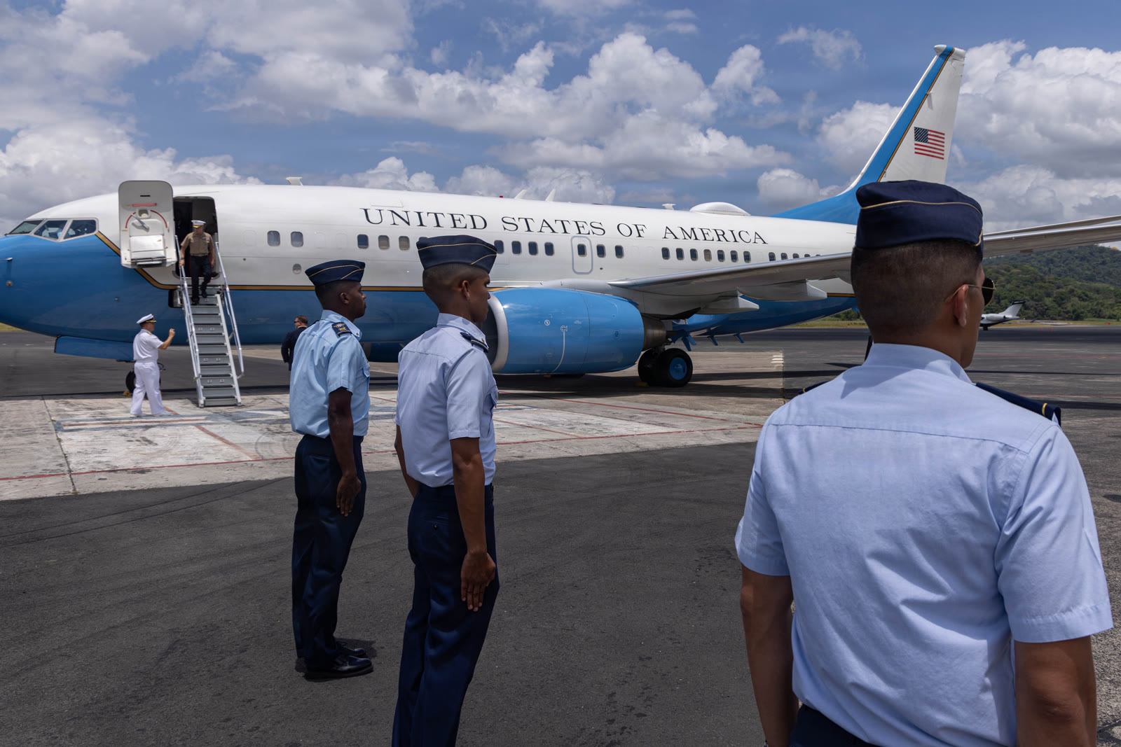 U.S. Marine Corps Gen. Francis L. Donovan arrives at Panama Pacífico International Airport, March 30, 2026.