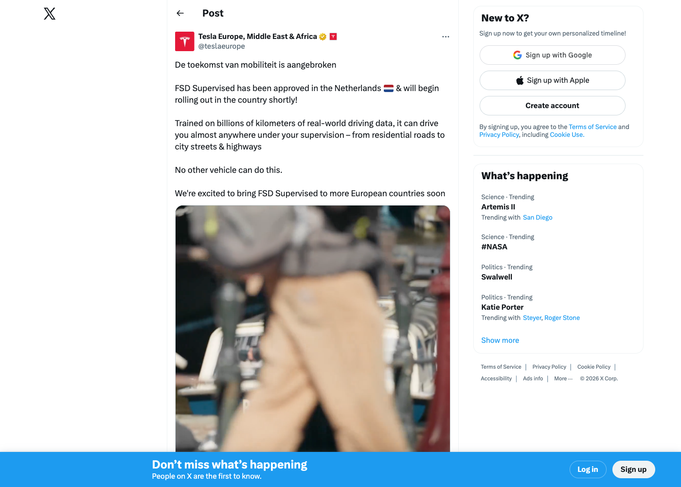 Tesla FSD (Supervised) Cleared for Dutch Roads — First European Country to Approve