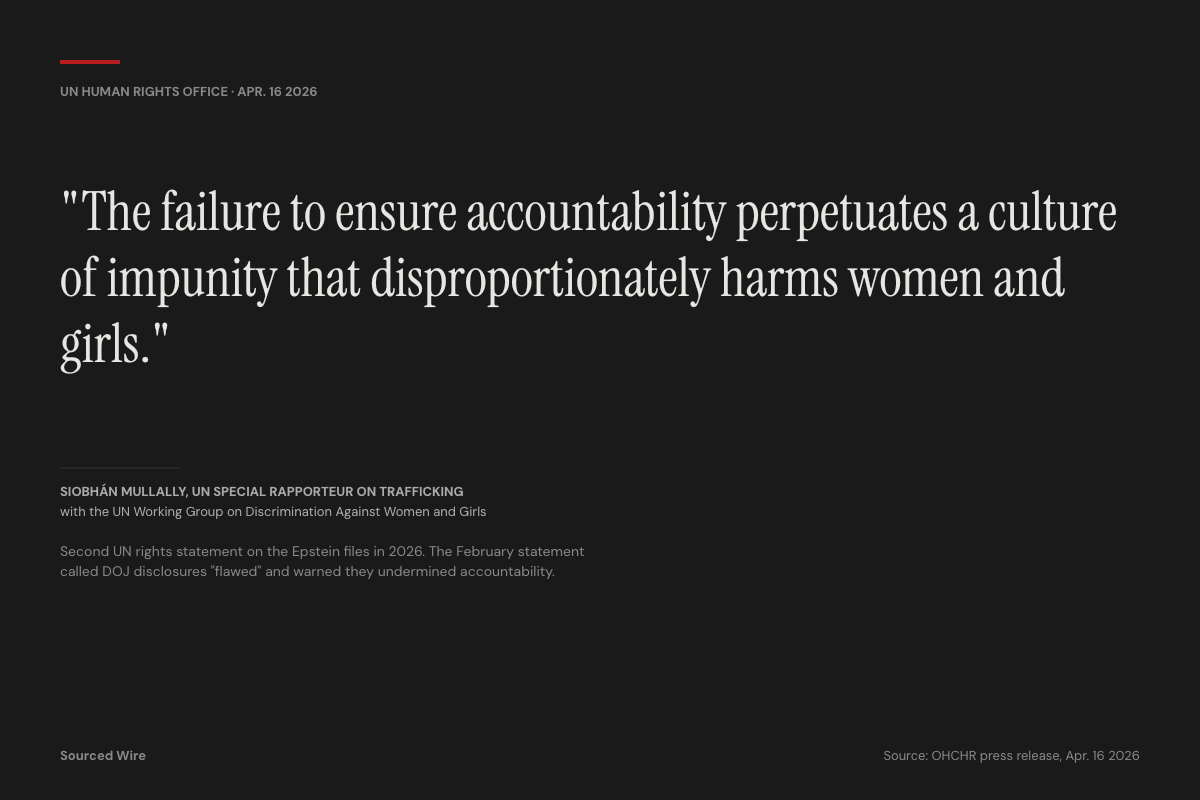 UN human rights experts quote on Epstein files accountability